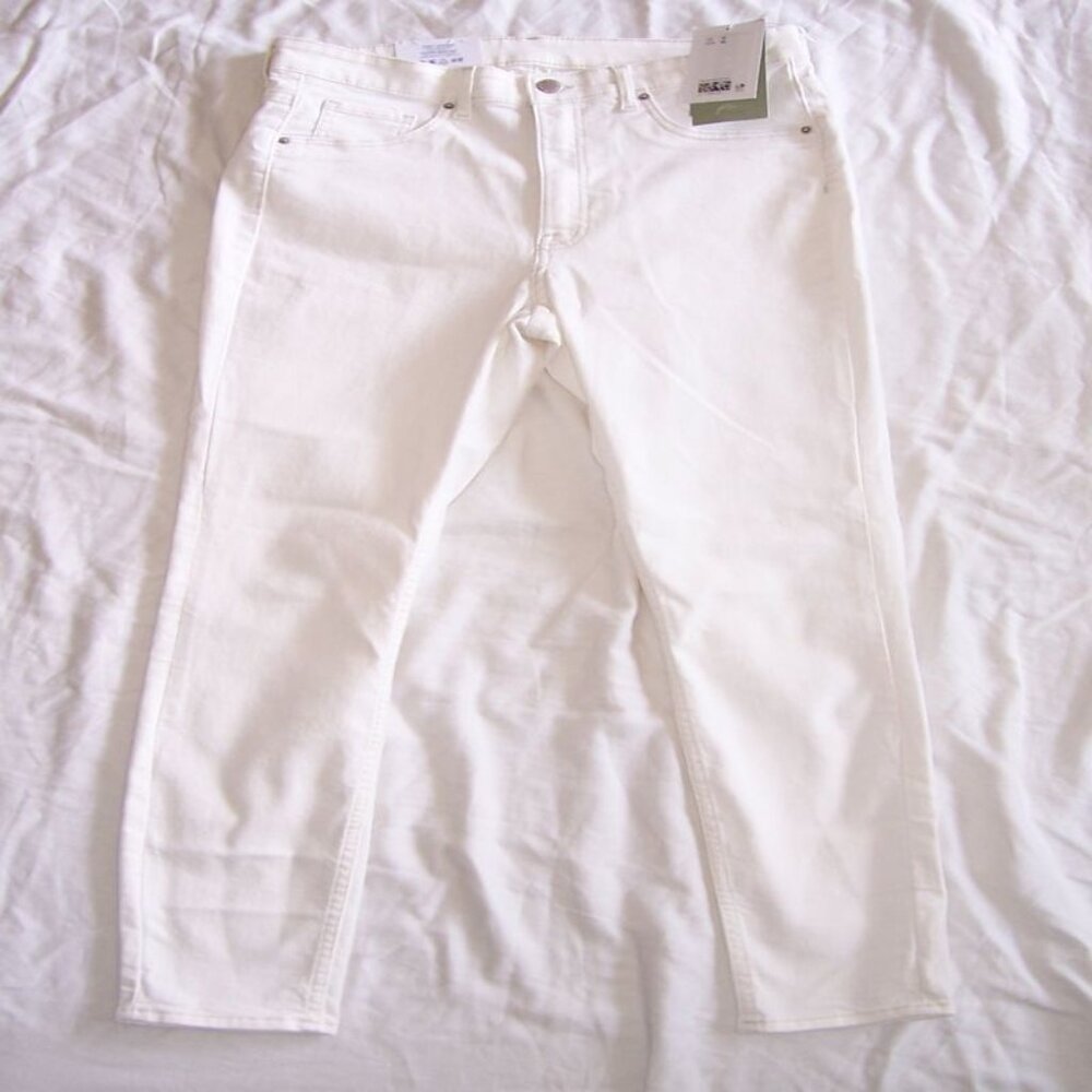 H&M White Stretch Denim Curvy Jeggings Skinny Jeans 42 10